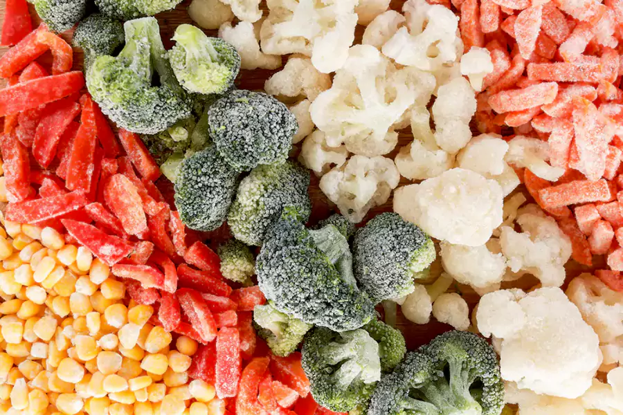About us 2 Frozen Vegetables background